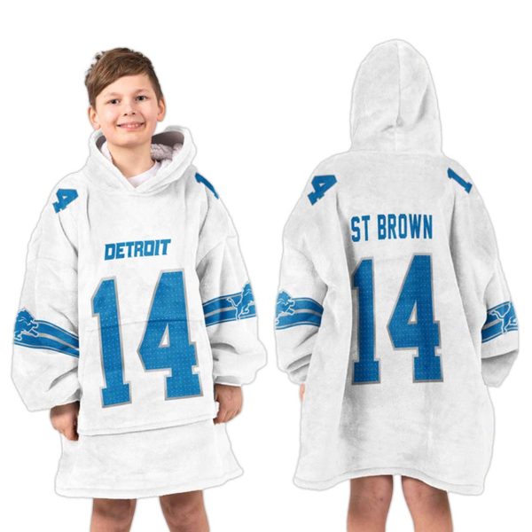 14 Detroit Lions Football Unisex Blanket Hoodie 3