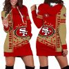 49ers Stripe Splash Womens Hoodie Dress