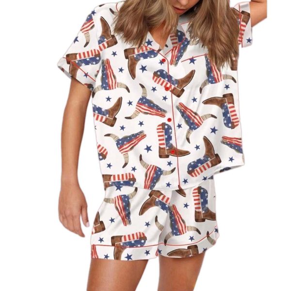 4th Of July Cowboy Pajama Set 3