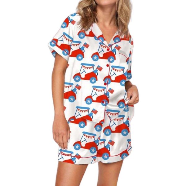 4th Of July Golf Cart Pajama Set 1