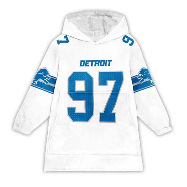 97 Detroit Lions Football Unisex Blanket Hoodie 1