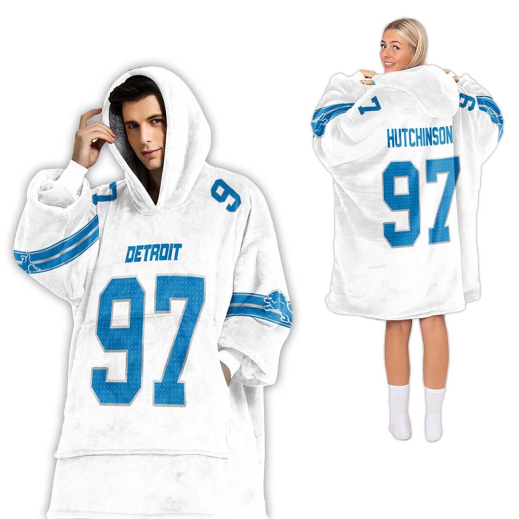 97 Detroit Lions Football Unisex Blanket Hoodie 2