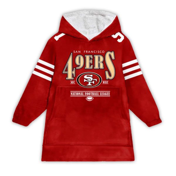 97 San Francisco 49Ers Football Unisex Blanket Hoodie 1