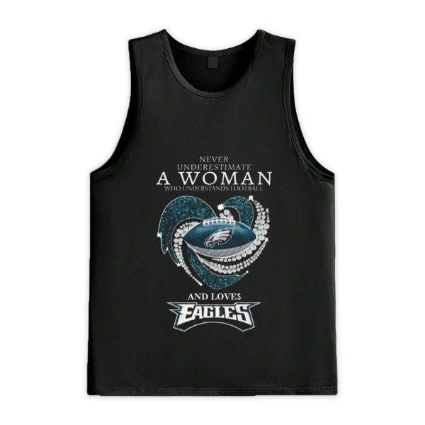 A Woman Who Understands Football And Loves Eagles Shirt 3