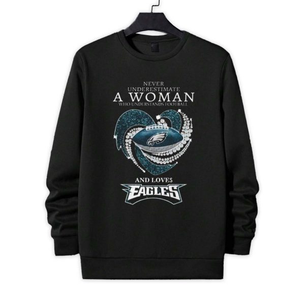 A Woman Who Understands Football And Loves Eagles Shirt 4