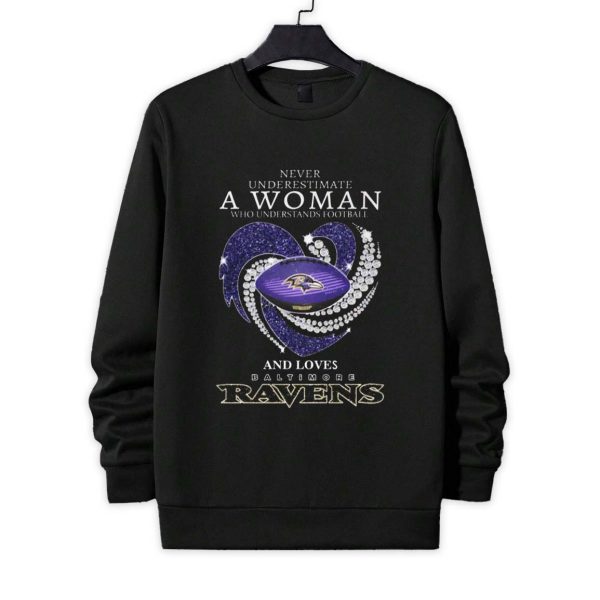 A Woman Who Understands Football And Loves Ravens Shirt 4