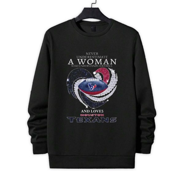 A Woman Who Understands Football And Loves Texans Shirt 4