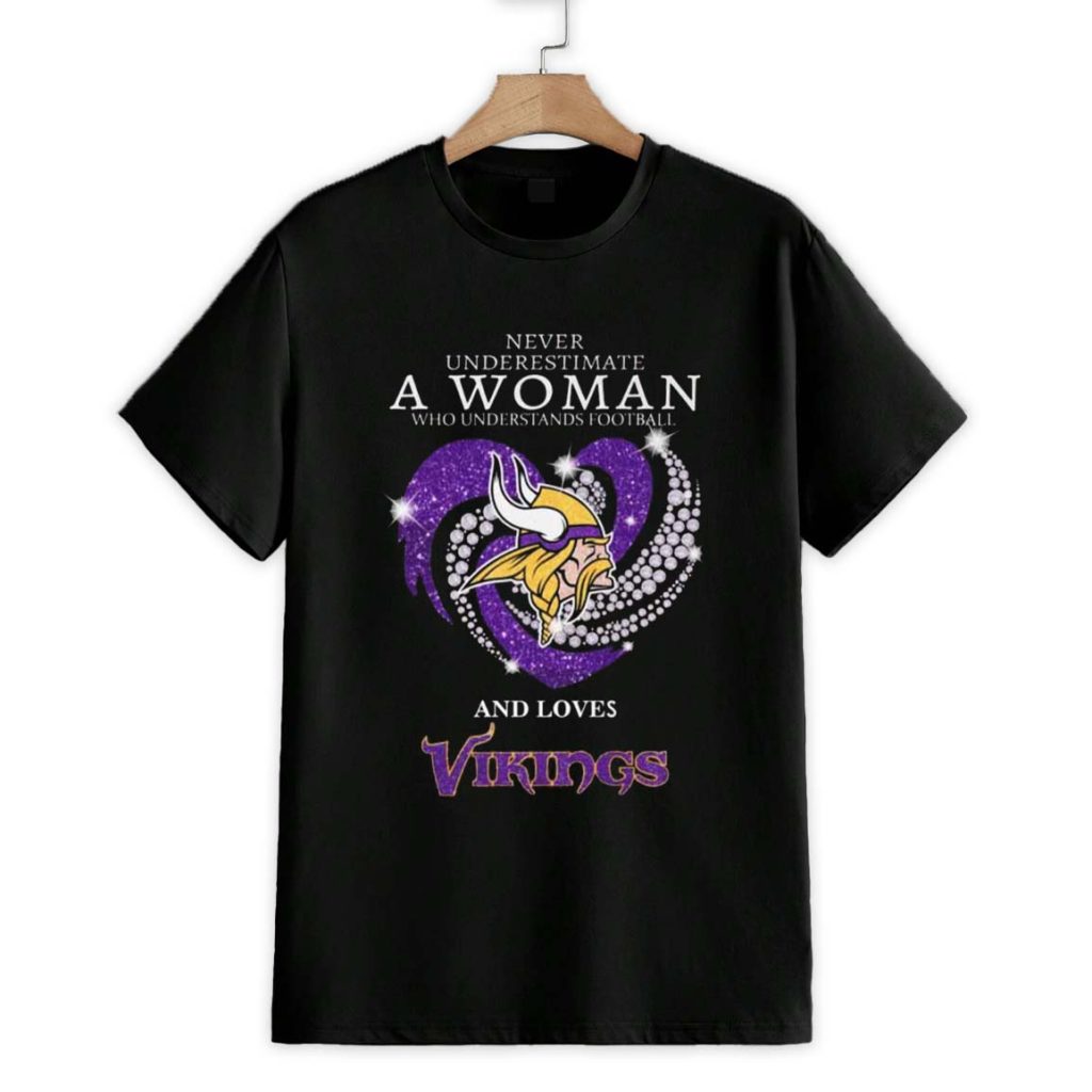 A Woman Who Understands Football And Loves Vikings Shirt 1