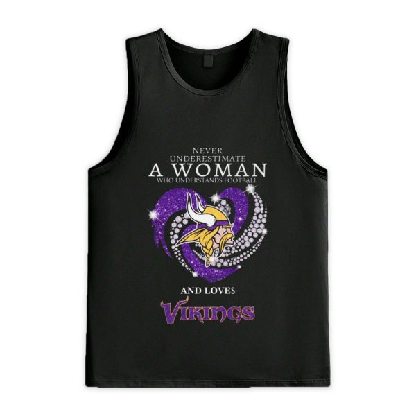 A Woman Who Understands Football And Loves Vikings Shirt 3