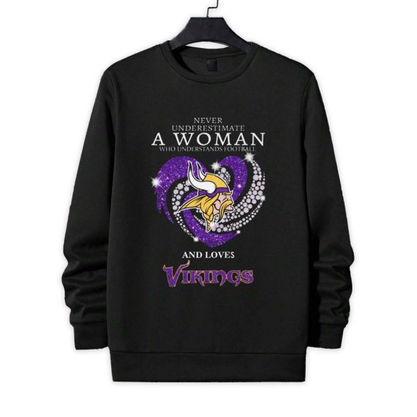 A Woman Who Understands Football And Loves Vikings Shirt 4