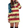 American Flag Womens Hoodie Dress 2