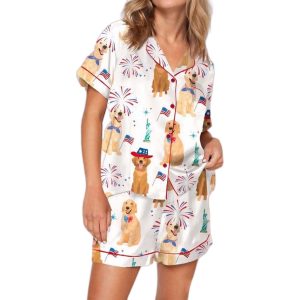 American Golden Retriever Pajama Set 1