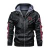 Arizona Cardinals Hooded Leather Jacket 1