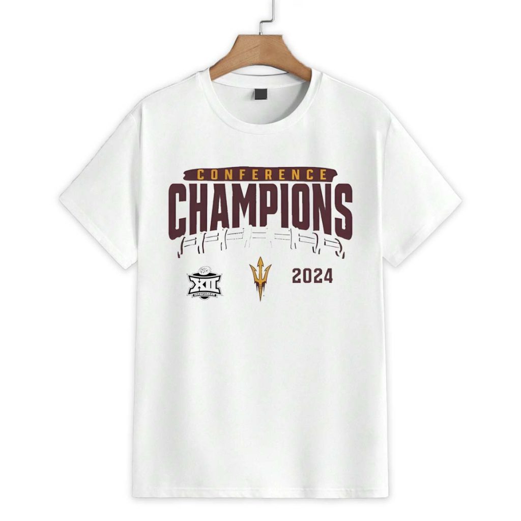 Arizona State Sun Devils 2024 Big 12 Football Conference Champions Endzone Rush Shirt 1