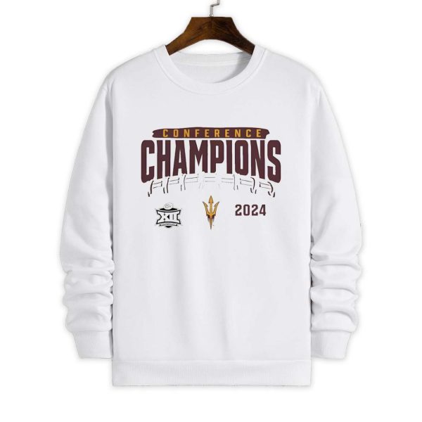 Arizona State Sun Devils 2024 Big 12 Football Conference Champions Endzone Rush Shirt 2