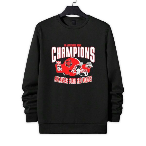 Arkansas State Red Wolves 68 Ventures Bowl Champions Shirt 4