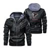 Atlanta Falcons Hooded Leather Jacket 2