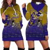 Baltimore Ravens Helmet Grunge Womens Hoodie Dress