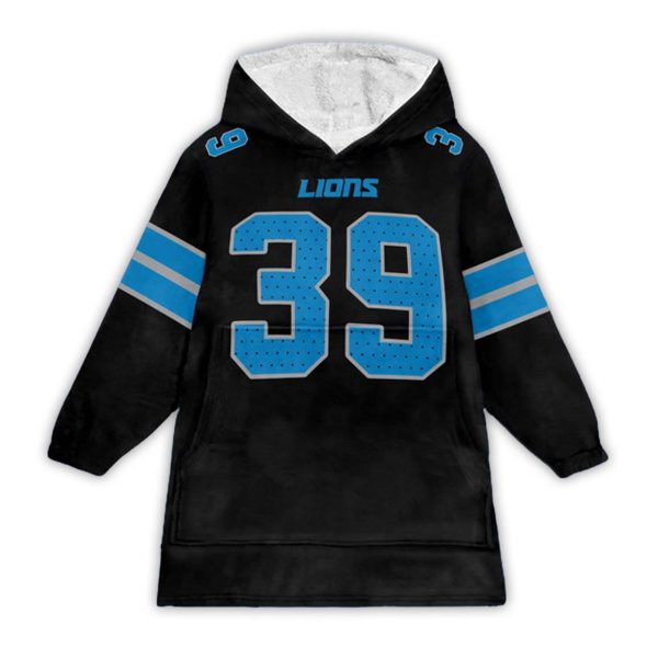 Bates 39 Detroit Lions Football Blanket Hoodie 1