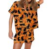 Black Cat Halloween Spirit Pajama Set 2