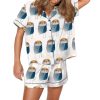 Blue Night Owl Art Pajama Set 3