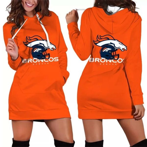 Broncos Classic Helmet Hoodie Dress