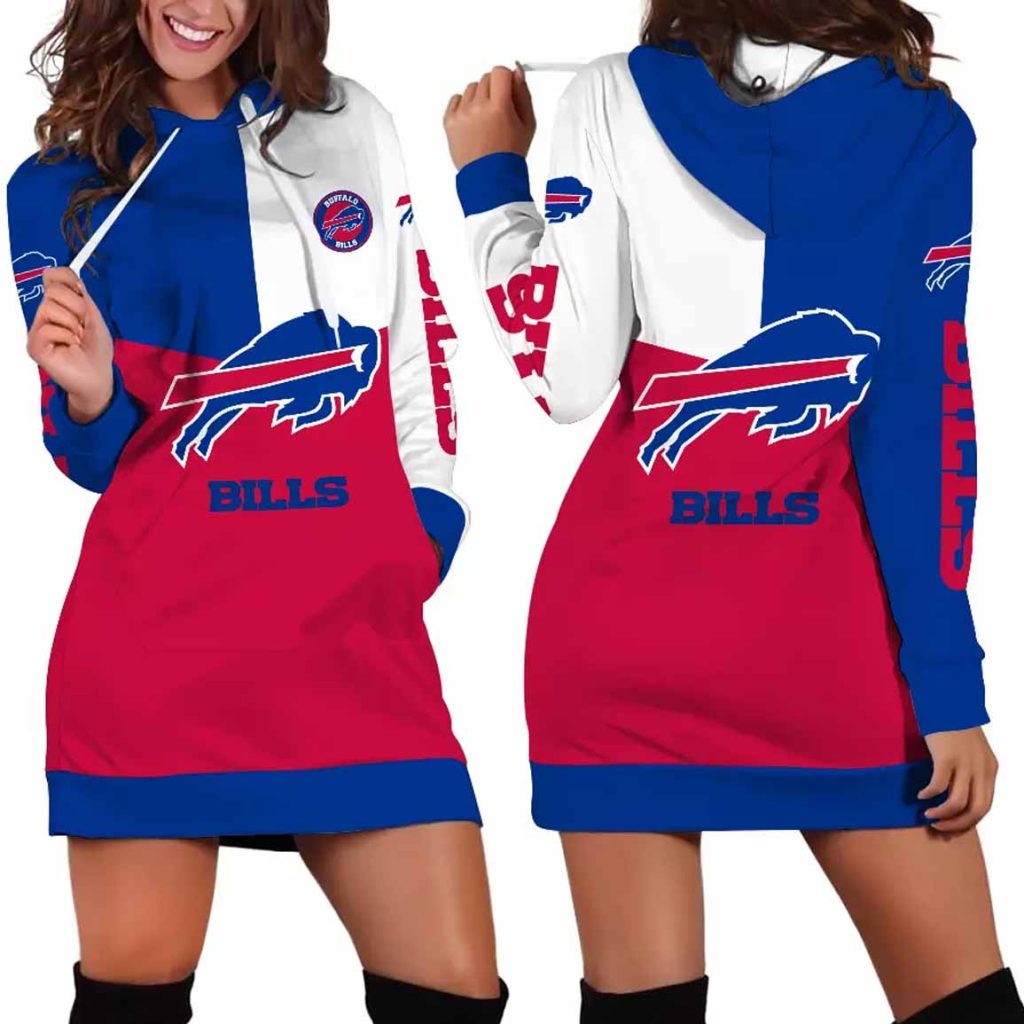 Buffalo Bills Women's Split Style Hoodie Dress