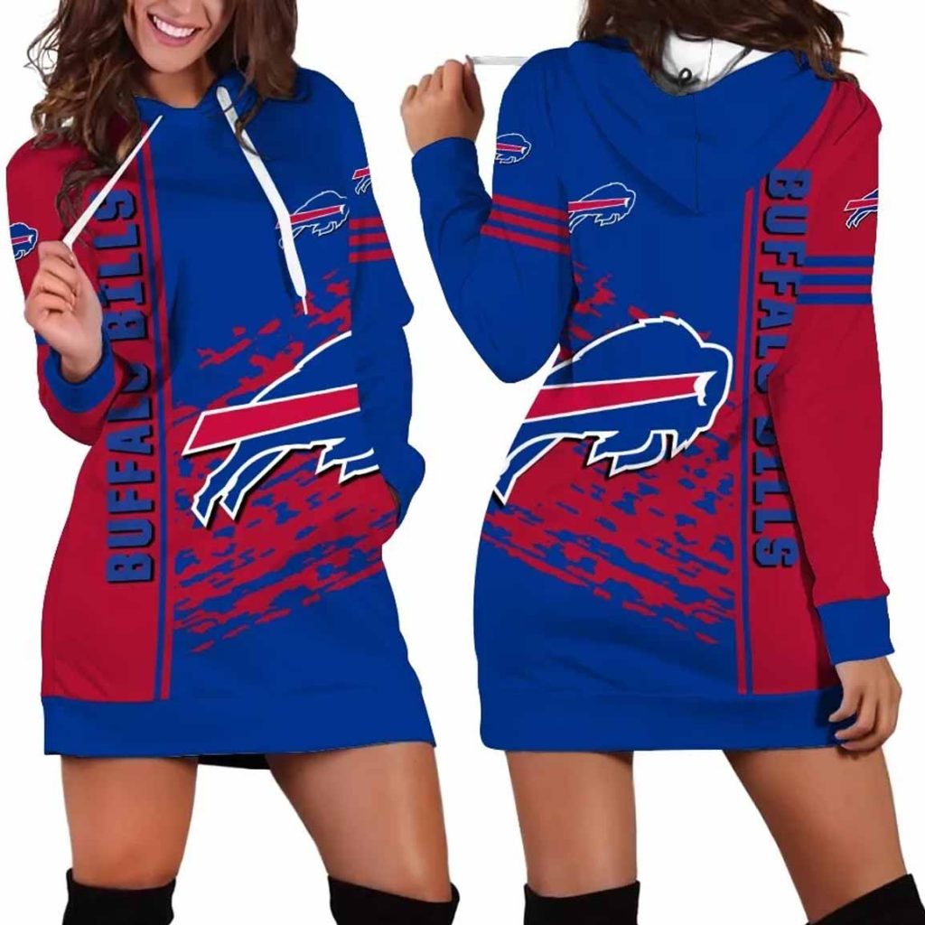 Buffalo Bills Women's Stripe Splash Hoodie Dress