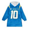 Captain J Herbert 10 Los Angeles Chargers Football Unisex Blanket Hoodie 1