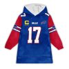 Captain Josh Allen 17 Buffalo Bills Football Unisex Blanket Hoodie 1