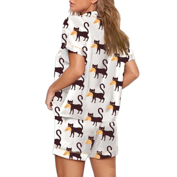 Cat Orange Feminist Pajama Set 3