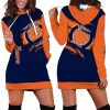 Chicago Bears Torn Effect Hoodie Dress