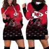 Chiefs Helmet Grunge Womens Hoodie Dress