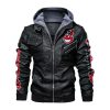 Cleveland Indians Hooded Leather Jacket 1