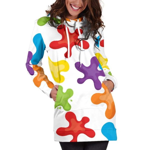 Color Stains Womens Hoodie Dress 2