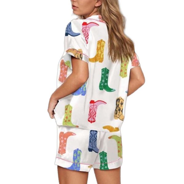 Colorful Cowboy Boot Pajama Set 3