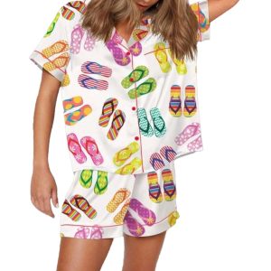 Colorful Flip Flops Pajama Set 1