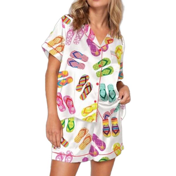 Colorful Flip Flops Pajama Set 2