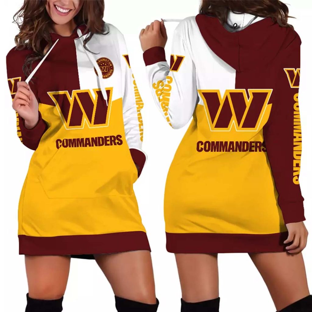 Commanders Triple Color Hoodie Dress