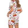 Coquette Chicken Nuggets Satin Pajamas Set 3