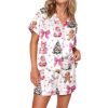 Coquette Pink Christmas Pajama Set 1