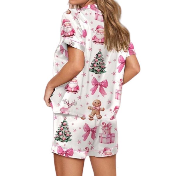 Coquette Pink Christmas Pajama Set 2