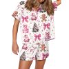 Coquette Pink Christmas Pajama Set 3