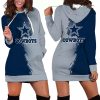 Dallas Cowboys Gradient Split Hoodie Dress