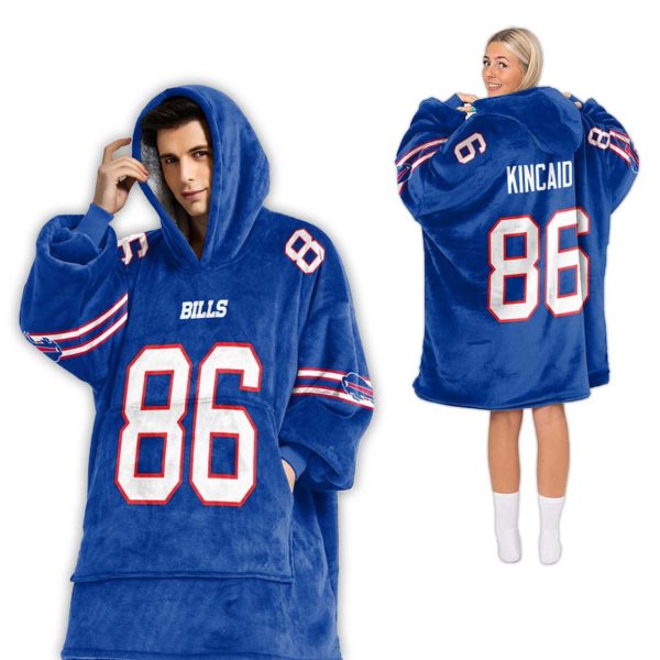 Dalton Kincaid 86 Buffalo Football Unisex Blanket Hoodie 2