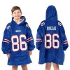 Dalton Kincaid 86 Buffalo Football Unisex Blanket Hoodie 3