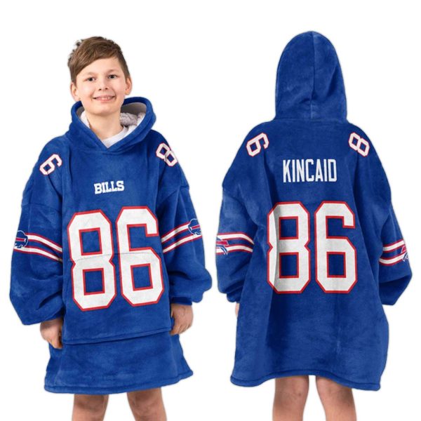 Dalton Kincaid 86 Buffalo Football Unisex Blanket Hoodie 3