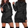 Dark Sugar Skull Womens Hoodie Dress 1