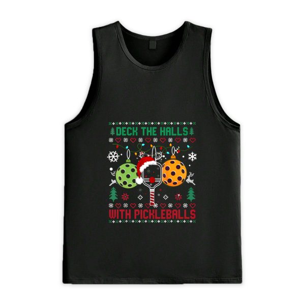 Deck The Halls With Pickleball Christmas XMas Shirt 4