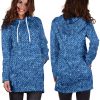 Denim Print Hoodie Dress 2